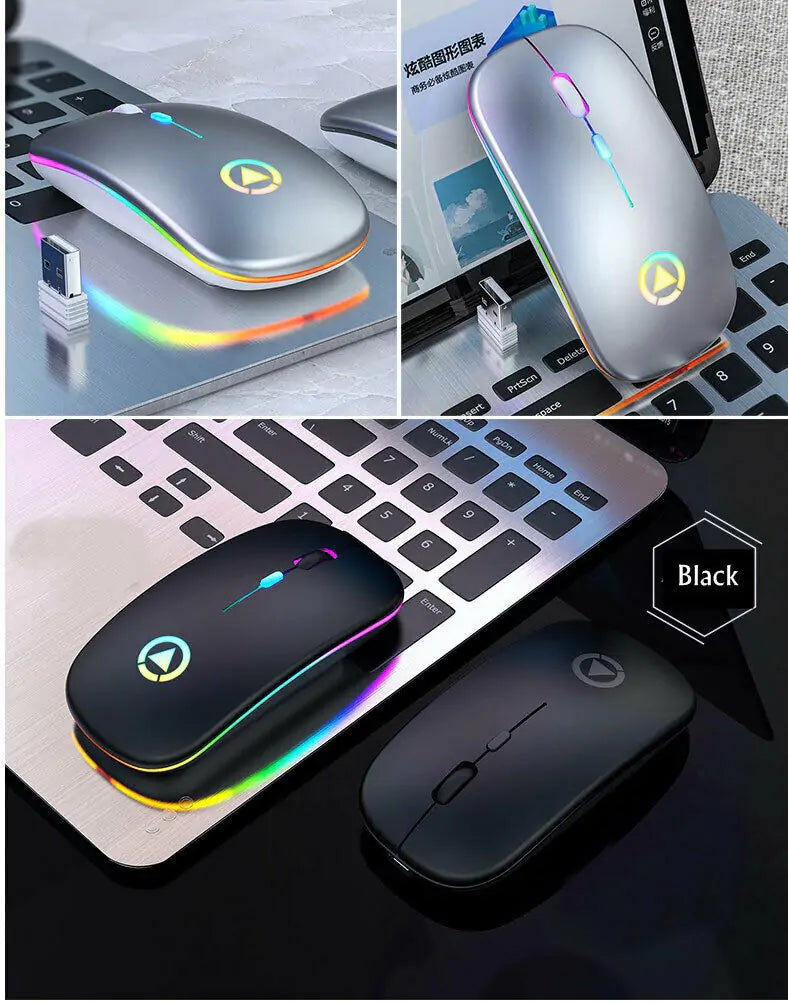 2.4GHz RGB Wireless USB Rechargeable Mouse